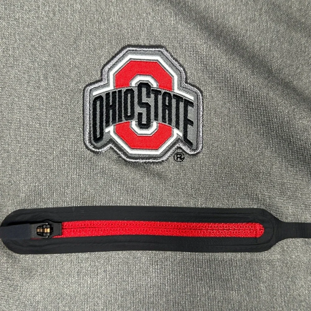 Ohio State Buckeyes Nike Shirt Mens XL Dri-FIT Grey NCAA Quarter Zip Pullover